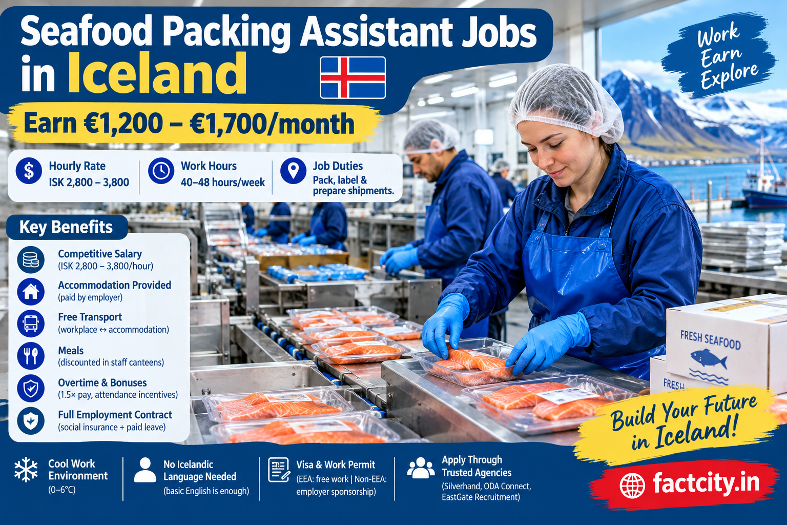 Seafood Packing Assistant Jobs in Iceland