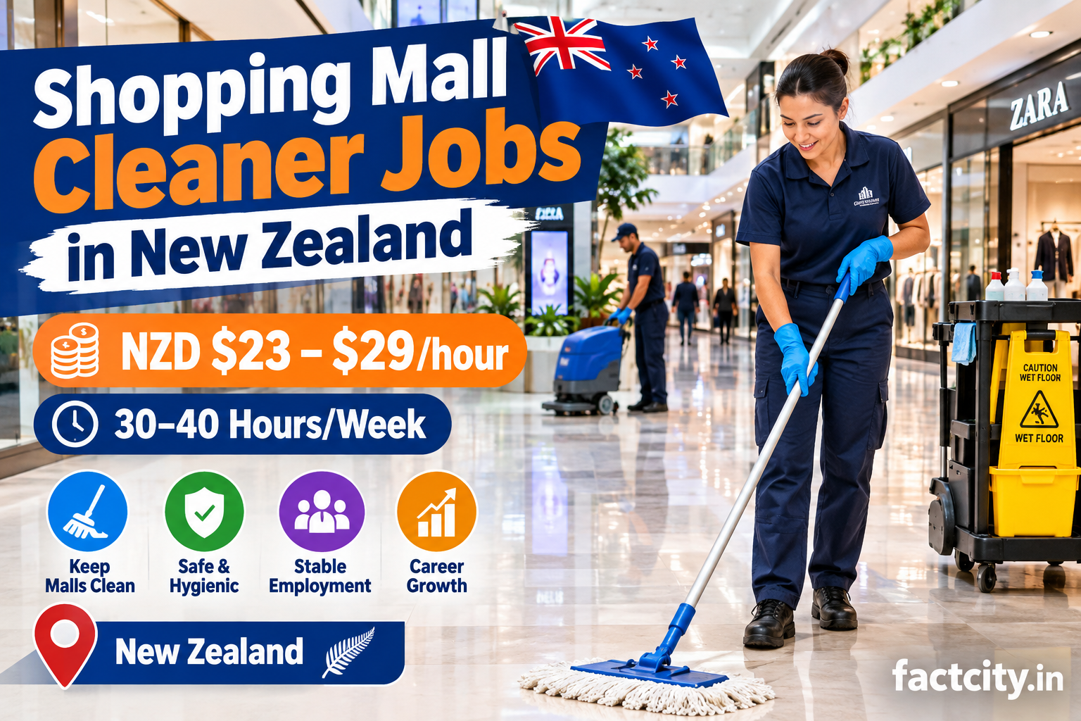 Shopping Mall Cleaner Jobs in New Zealand