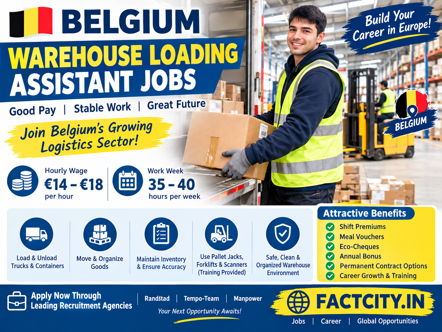 Warehouse Loading Assistant Jobs in Belgium