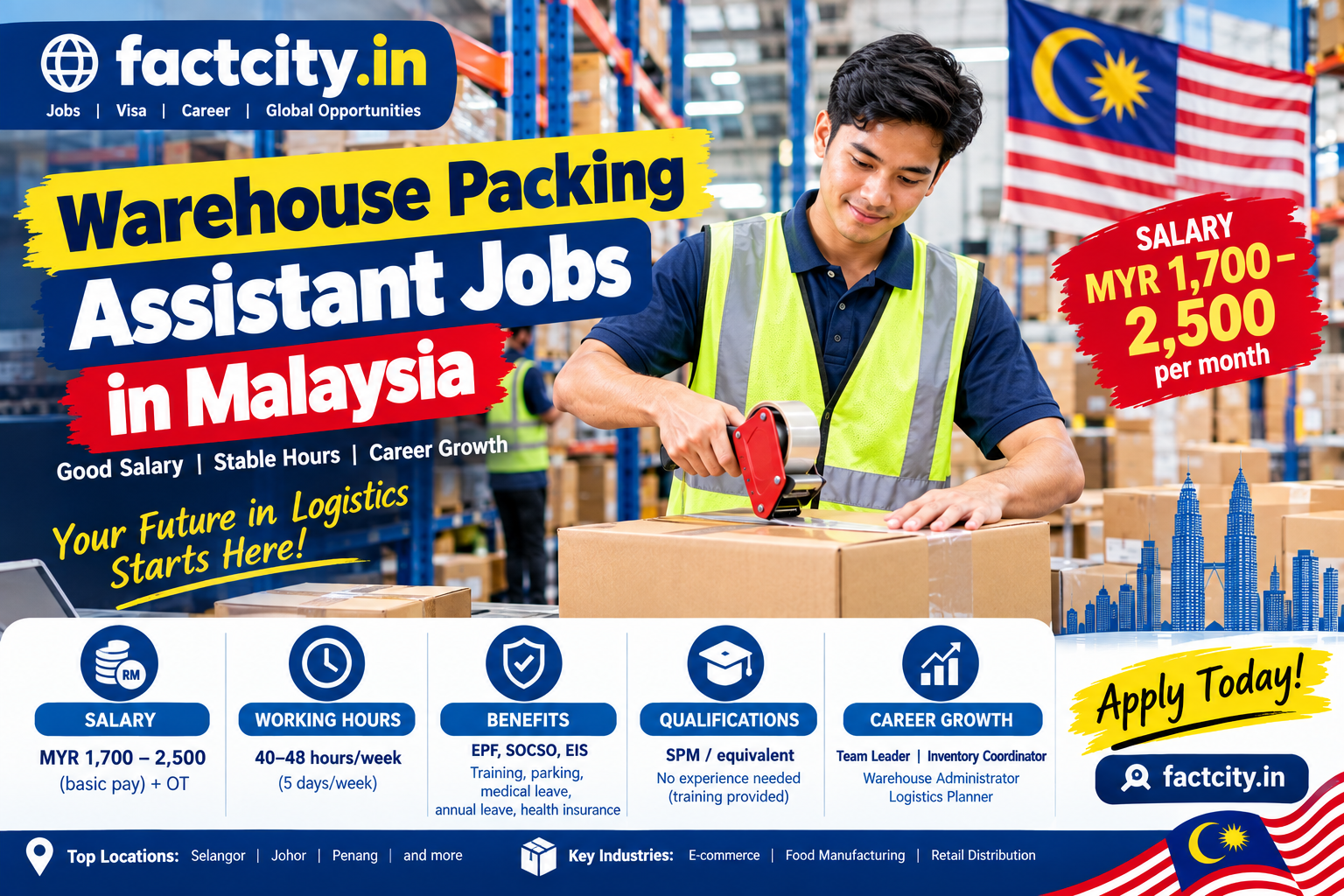 Warehouse Packing Assistant Jobs in Malaysia